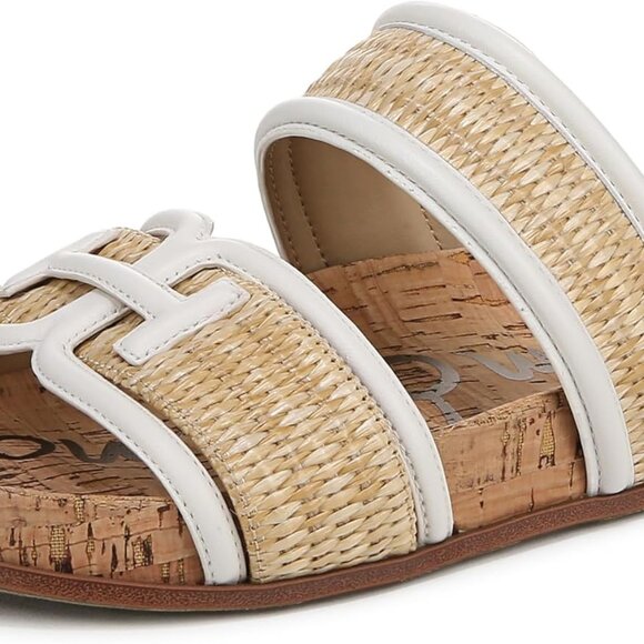 Women's Slide Sandal Leather Synthetic Slip On Size 7 City Style - Picture 1 of 7